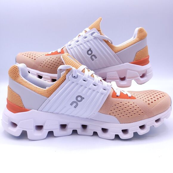 On Running Peach and White Athletic Shoes - Picture 5 of 10